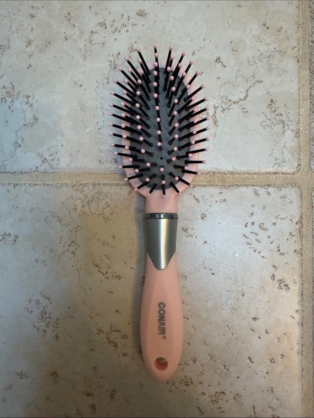 Pink Conair Mini Cushion Paddle Hair Brush